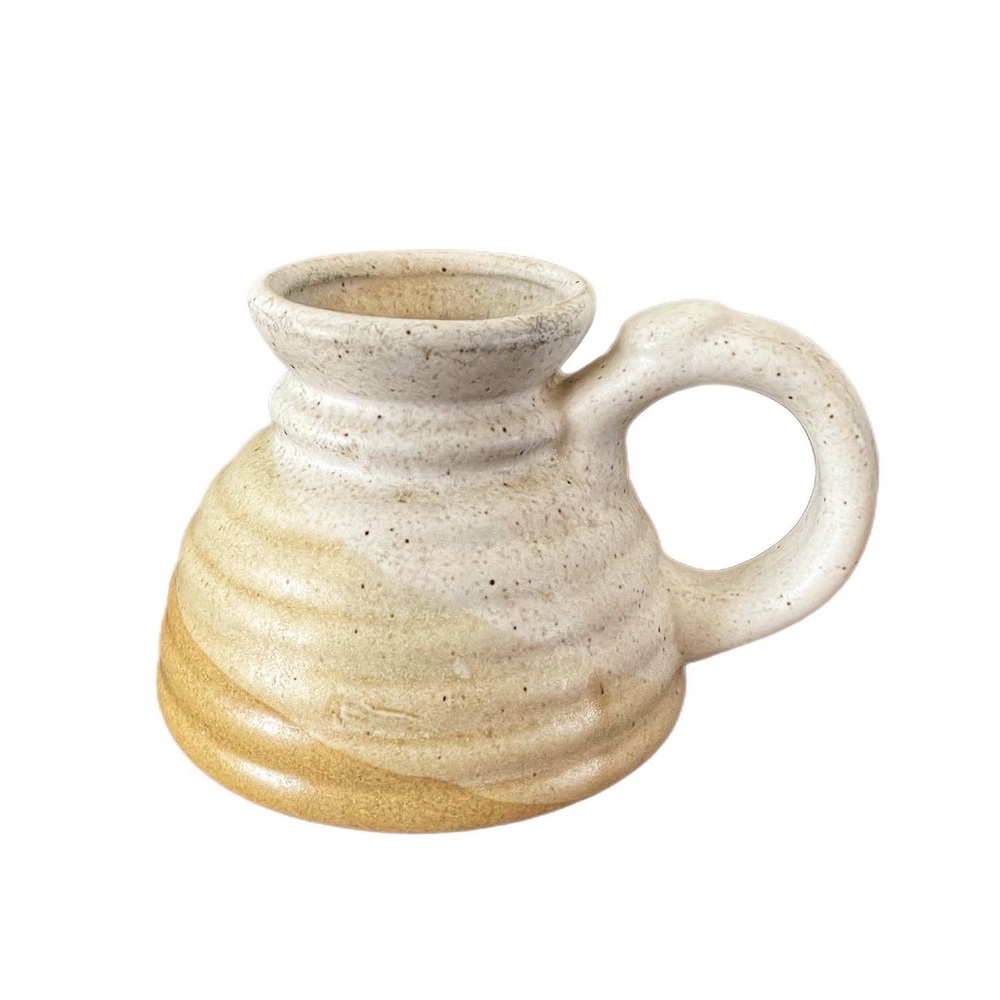 Wide Bottom Non-Spill Pottery Mug